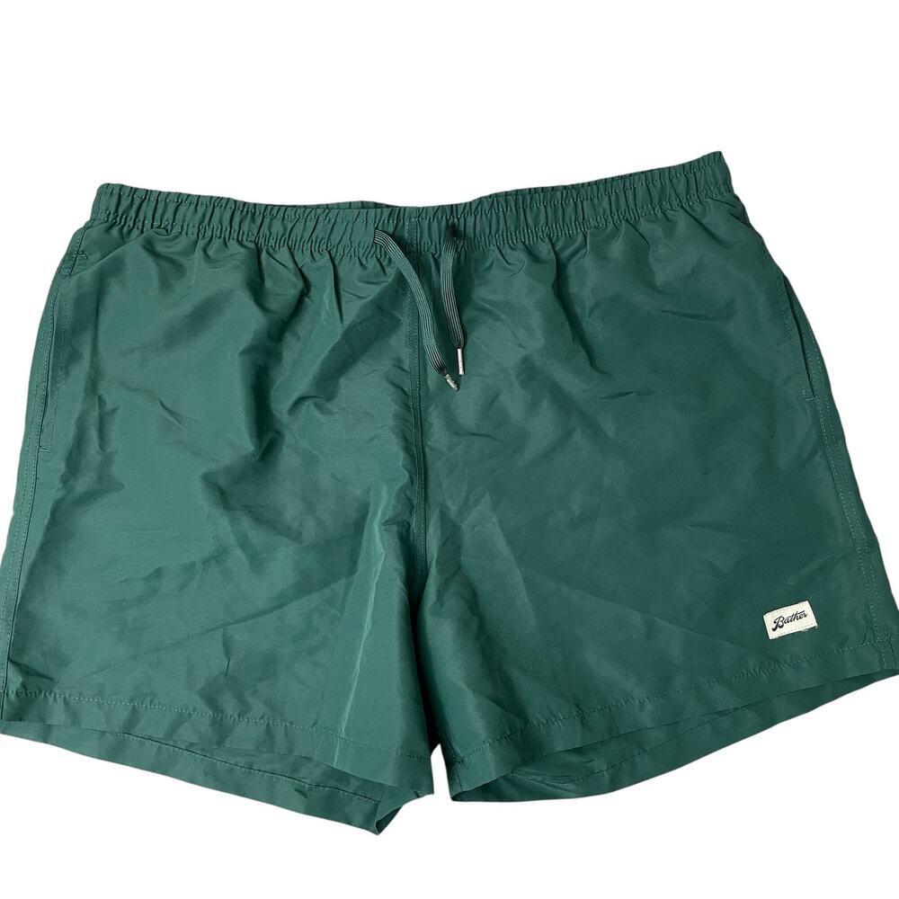 Bather Swim Trunks Mens 2XL Recycled Drawstring Swim Shorts Mesh Lined 5.5"